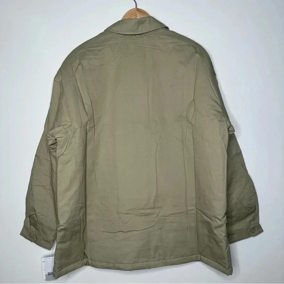 BP Nordstrom NWT Tan Grove Quilt Lined Button-up Shacket Shirt Jacket La… - Picture 8 of 11